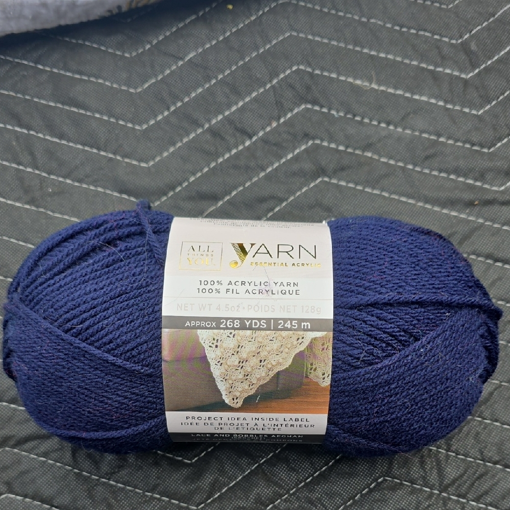 Deep Blue Acrylic Yarn